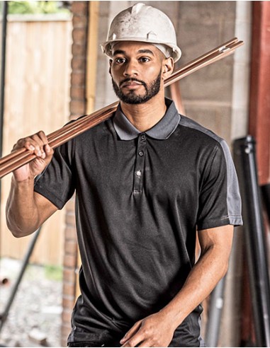 R-TRS174-Contrast Coolweave Polo